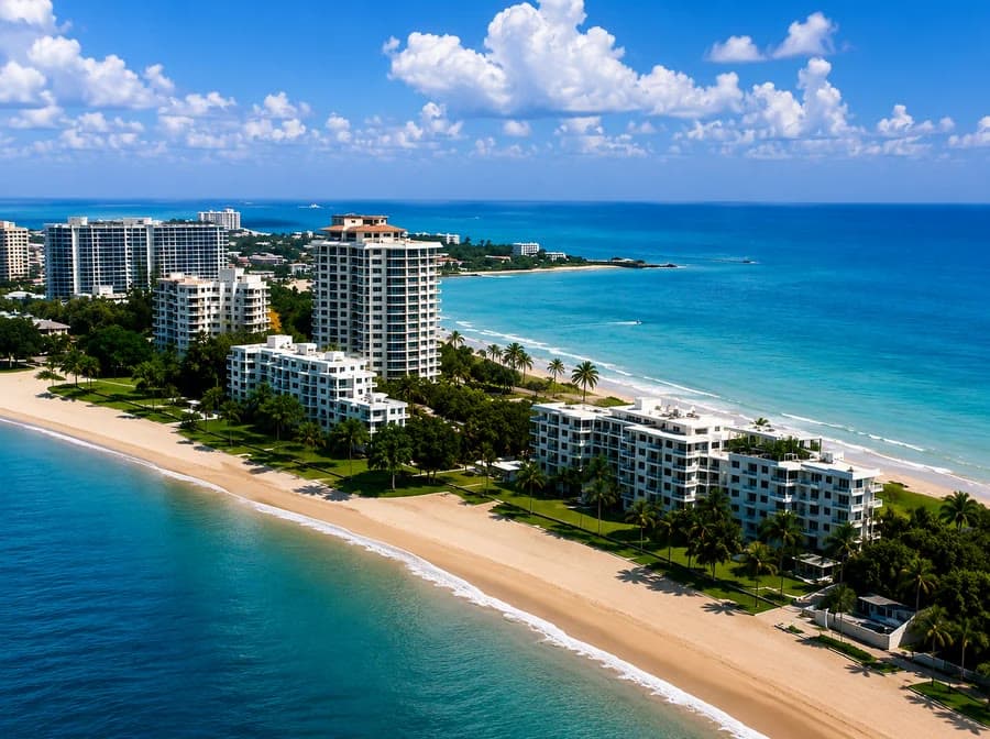 Oceanfront condominiums on the Atlantic coast