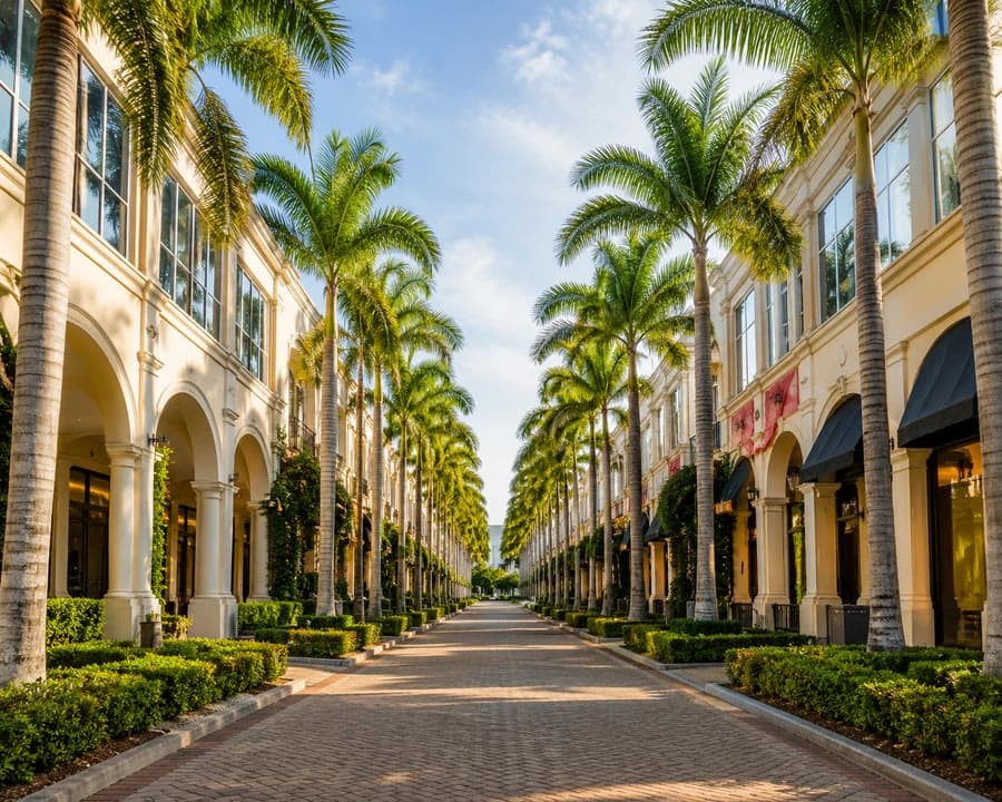 Palm Beach Gardens downtown walkable promenade